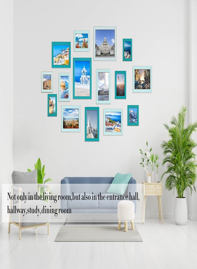 CORE ART 5x7 Picture Frames Turquoise Blue, 5 by 7 Colorful Photo Frame with HD Plexiglass, Wall or Tabletop Display, Set of 2 - Image 5